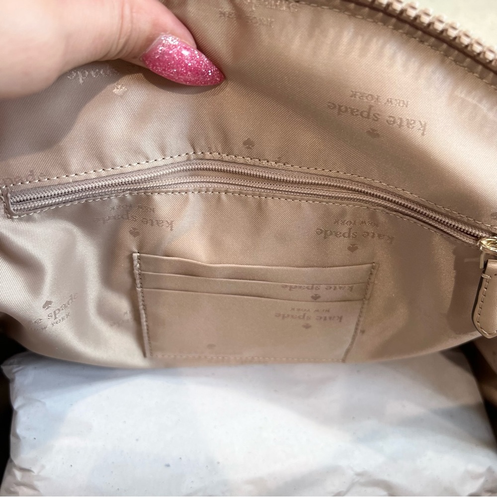 Kate Spade ELLA Beige Nylon Puffy Backpack NEW! - Picture 9 of 9
